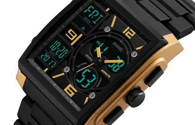 Skmei Analog and digital dual display wristwatch with water resistant