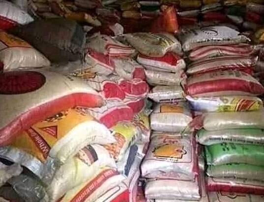 BAGS OF RICE, BAGS OF CEMENT, GALLONS OF VEG. OILS