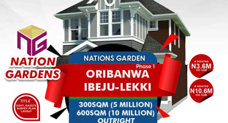 Land for Sale at Oribanwa, Ibeju-Lekki (Phase 1)